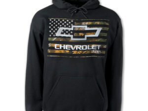 CHEVY BOWTIE ON CAMO FLAG HOODIE