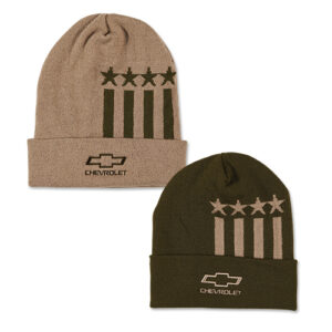 CHEVROLET BOWTIE STARS AND STRIPS BEANIE