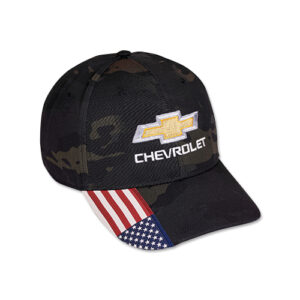 GOLD BOWTIE BLACK CAMO US FLAG CAP
