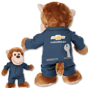 PLUSH 11" GOLD BOWTIE MILO MONKEY MECHANIC