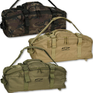 CHEVY BOWTIE LARGE MILITARY DUFFEL BAG