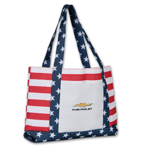 GOLD BOWTIE STARS AND STRIPES TOTE BAG