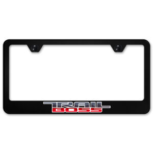 TRAIL BOSS RED STAINLESS STEEL LICENSE PLATE FRAME